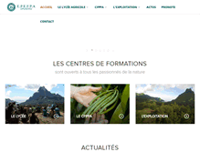 Tablet Screenshot of etablissement-opunohu.com